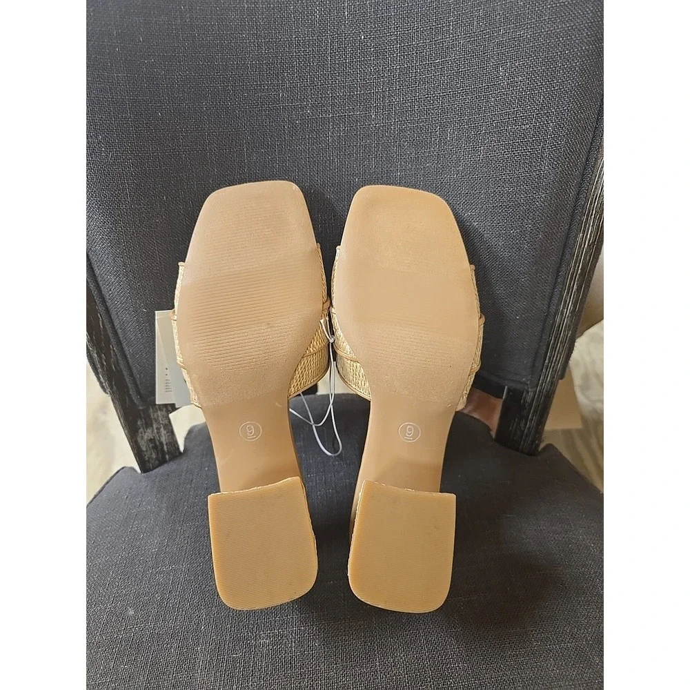 Women's A New Day 9 Kathleen‎ Ornamented Block Heels Memory Foam Insole